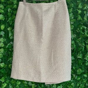 Cream Textured Skirt